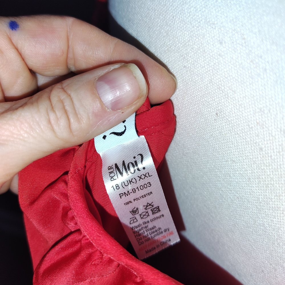 Red‎ Ruffle Maxi Dress Size 18 - Picture 4 of 4